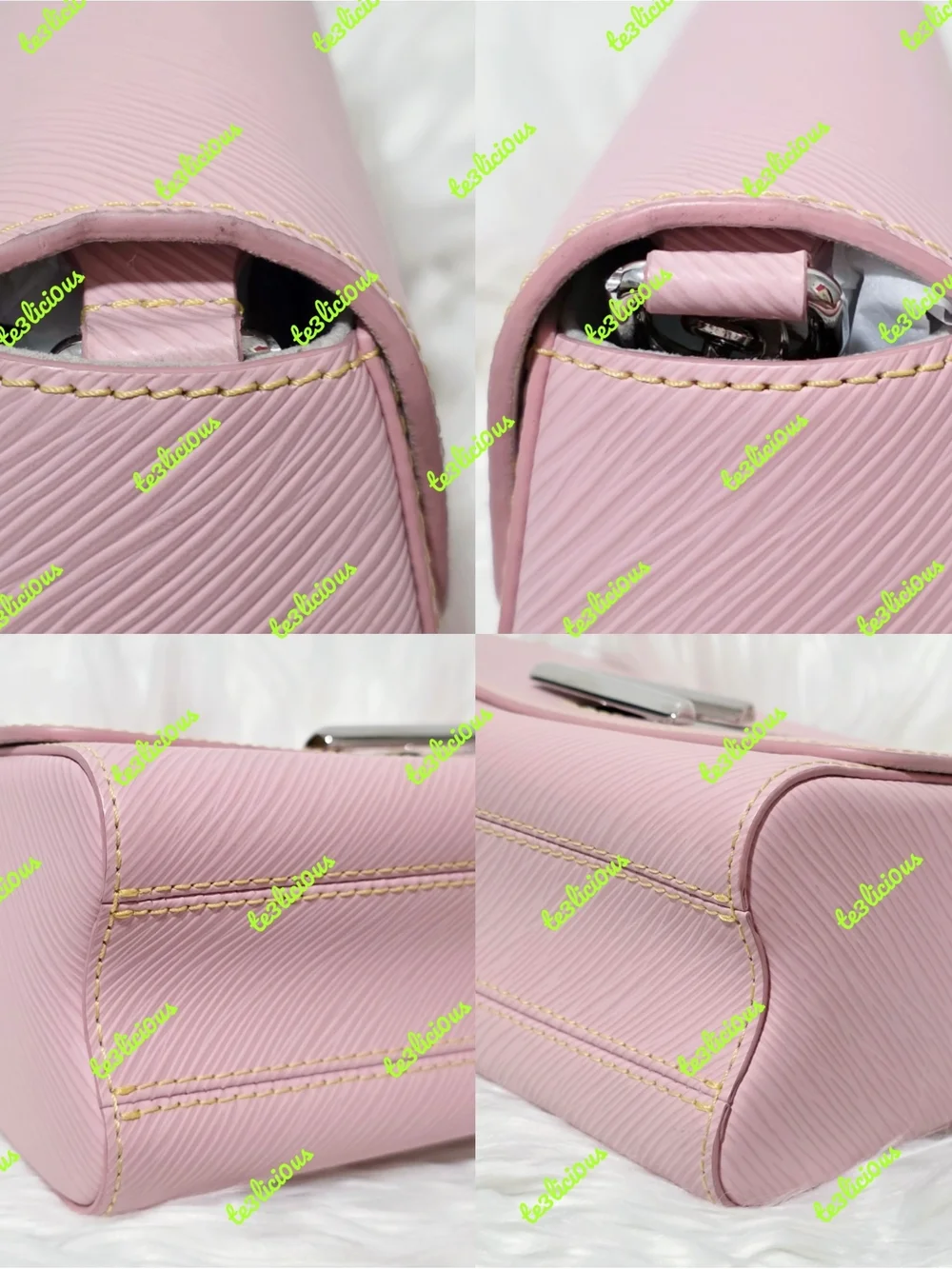 LOUIS VUITTON BALLERINA PINK EMI LEATHER TWIST MM *100% AUTHENTIC*
